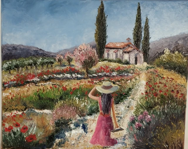 Peinture originale marine - côte d'opale- à l'huile au couteau sur