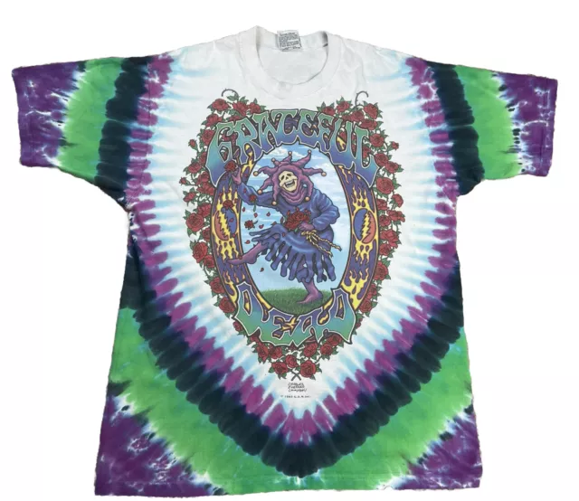 Vintage Jester Tees Grateful Dead T-shirt 1991 Rock Tie Dye – For All To  Envy