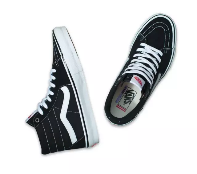 Vans Shoes SKATE Sk8-Hi Black White US SIZE Skateboard Sneakers 3