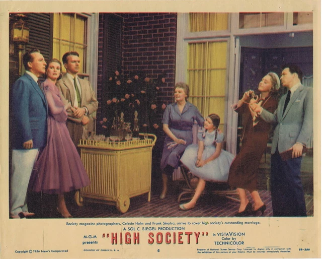 HIGH SOCIETY Original US Lobby card 6 Bing Crosby Frank SInatra Grace Kelly