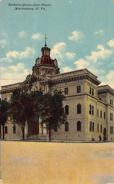 Wv~West Virginia~Martinsburg~Berkeley County Court House~Mailed 1911