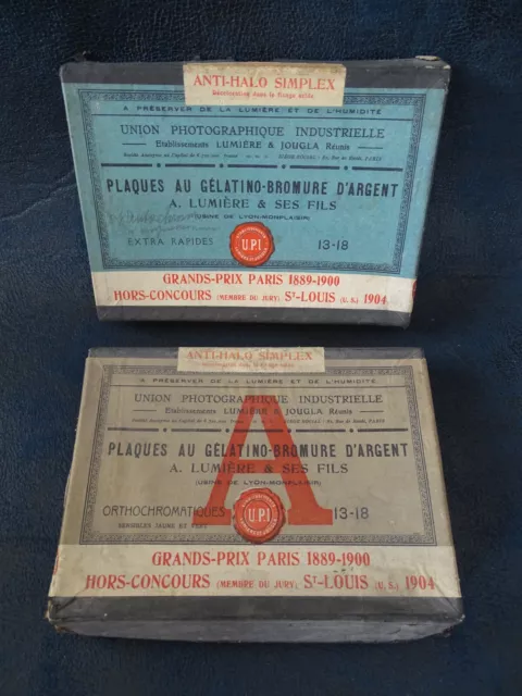 Boites Plaques au Gélatino Bromure d Argent - Photographies ancienne 1900's UPI