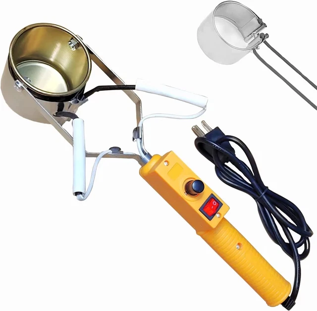 Portable Lead Melting Pot for Fishing Weight Molds, 110V/350W Electric