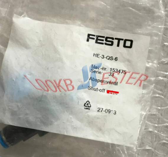 1PCS FESTO HE-3-QS-6 153475 globe valve New