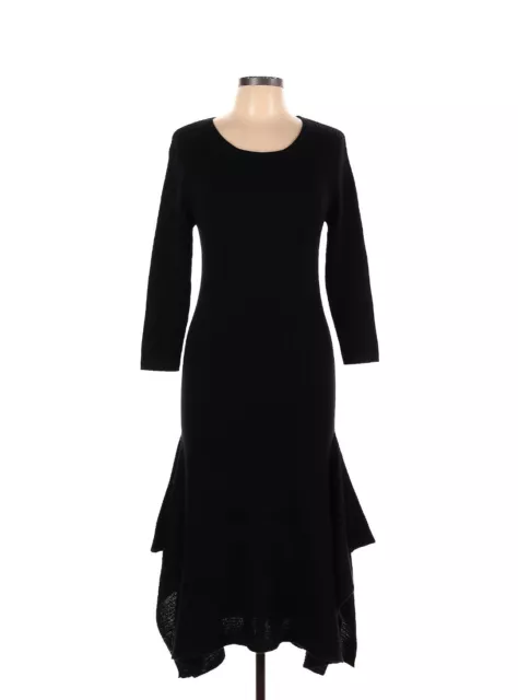 $620 NWT Neiman Marcus Women's L Black Cashmere Mermaid Sweater Maxi Dress