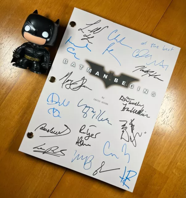 Batman Begins Script Signed- Autograph Reprints- 148 Pages Long