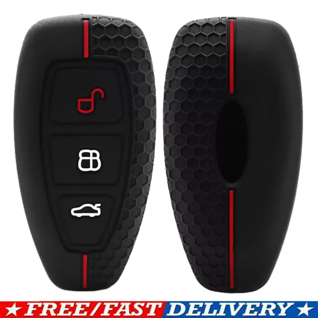 For Ford Mondeo Fiesta Focus Titanium  Key Cover Remote Keyless Fob Silicone 3