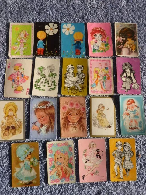 1970's Retro Joy Kako x 19 FAIR GENUINE VINTAGE SINGLE Swap Playing Cards *AK*