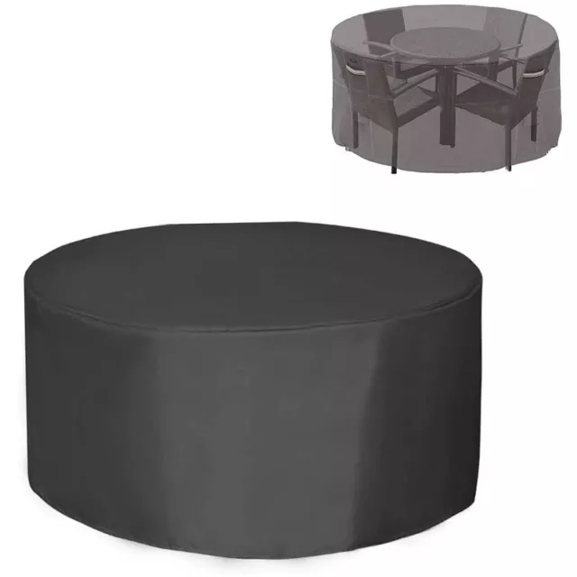 Outdoor Large Round Waterproof Furniture Cover Garden Patio Table Chair Set