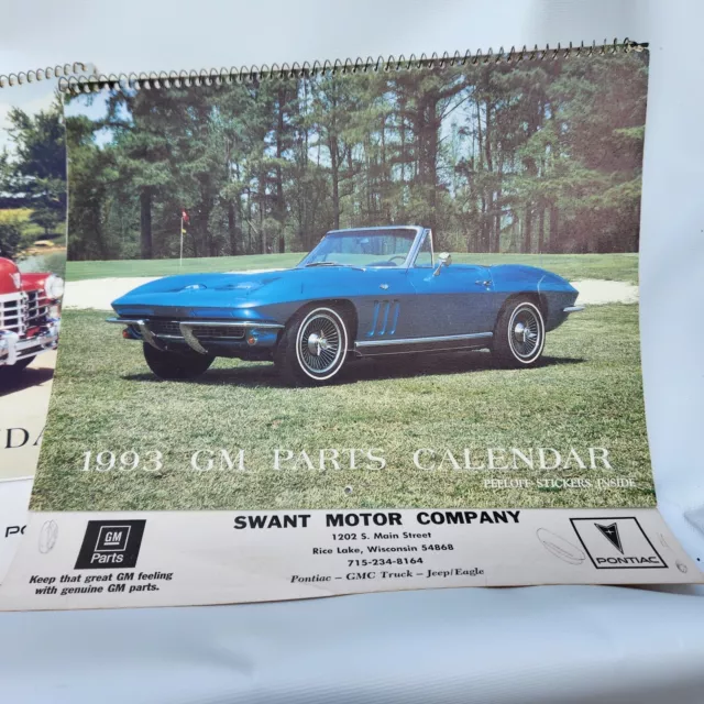1993 and 1994 GM Parts Calendar Classic Cars and Trucks (G)