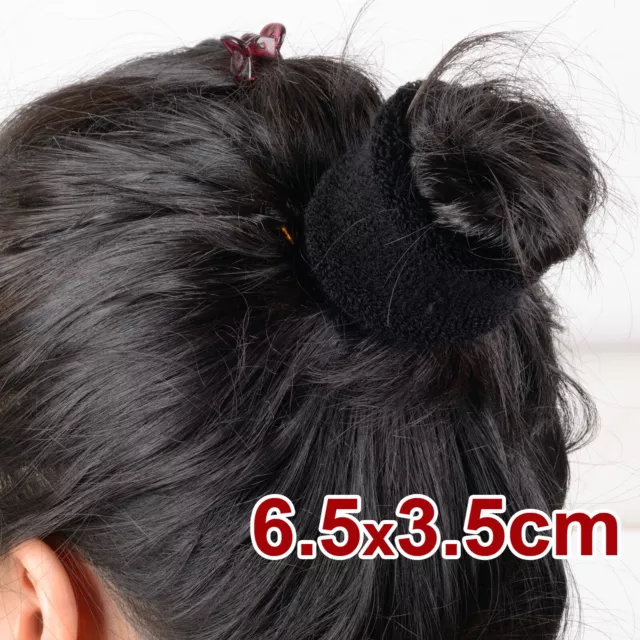 30X Thick Elastic Hair Ties Black Rubber Band Ponytail Ring School Girl Women 3