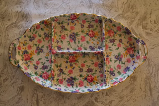 royal winton grimwades old cottage chintz Relish Dish
