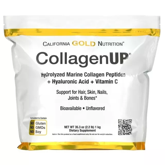 CollagenUP, Peptides de collagène marin hydrolysé à l'acide hyaluronique vita C