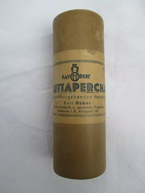 FAVHDENT Zahnfüllmaterial aus den 50er Jahren GUTTAPERCHA , befüllt , OVP