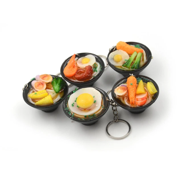 Ramen Lanyard  Design Simulation Food Keychain Noodles Vegetables Kids ToH*wl F3