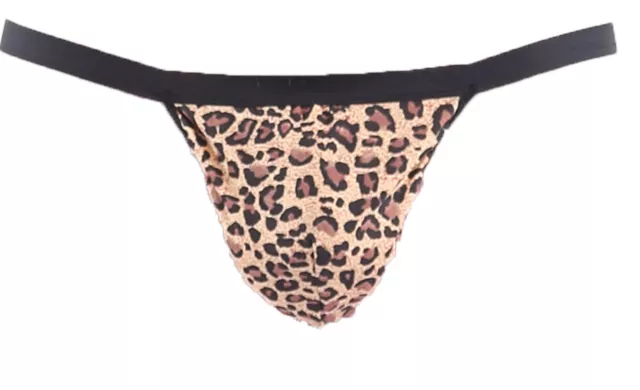 MENS SEXY FUN Novelty Leopard Animal Posing Pouch G-String Thong