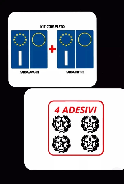 ADESIVO TARGA EUROPEA PER MOTO, CON ANNO E PROVINCIA TUNING STEMMA - Foto 8