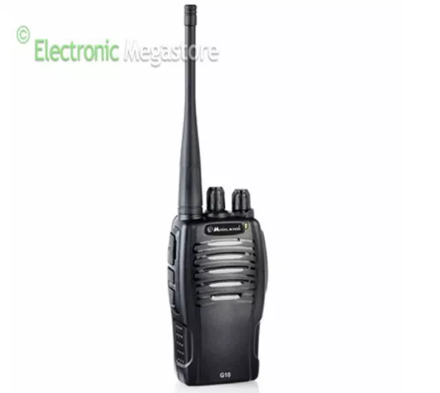 Midland Radio G10 Uhf Pmr Ricetrasmettitore Versione Export 5 Watt 8+8 Canali