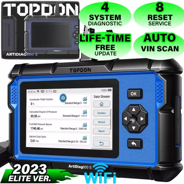 Topdon ArtiDiag600S OBD2 Car Scanner Engine SRS ABS SAS TPMS EPB Diagnostic Tool