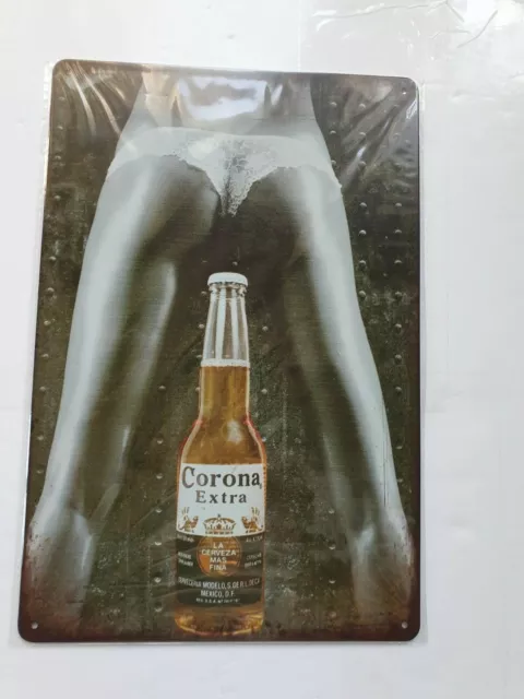 Corona Girl Legs Metal Sign Plaque Man Cave Beer Retro Pub Bar Garage FREE P&P