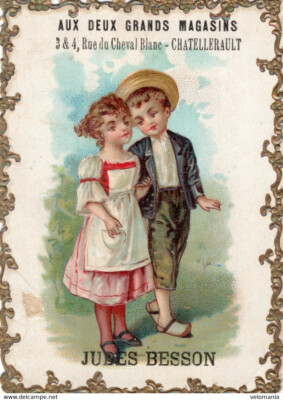 Judes Besson S5842 Chromo Gauffré Chatellerault Aux Deux Grands Magasins 