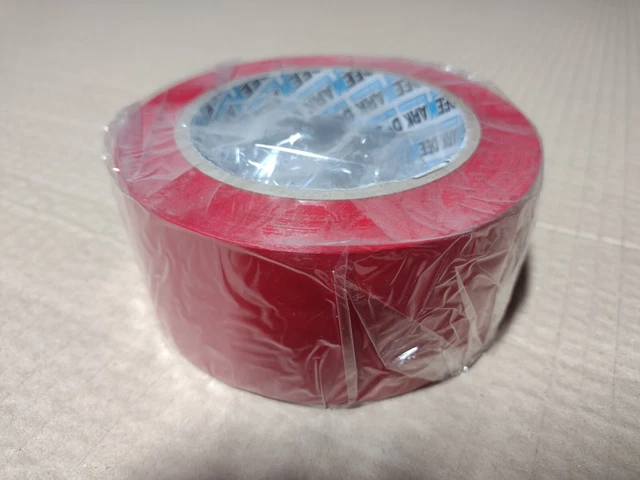 RED SELF ADHESIVE LANE MARKING TAPE 50mm x 33 METER HAZARD PVC FLOOR WAREHOUSE