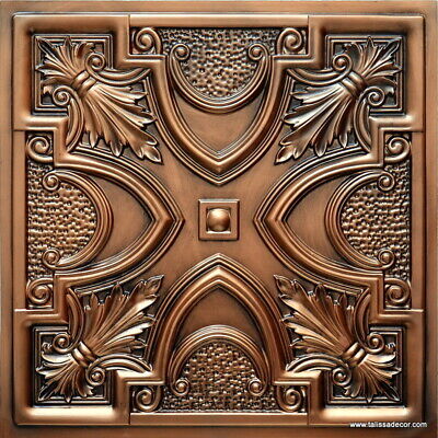 Faux Tin Decorative Ceiling Tile TD11 Aged Copper glue /drop in 10 pcs.~40sqft
