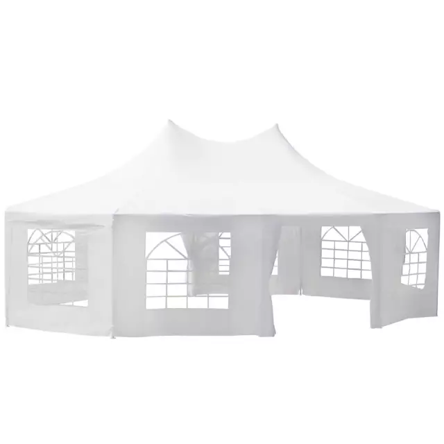 Outsunny 10 Sides Heavy Duty Tent Gazebo Outdoor Party Wedding Event Marquee