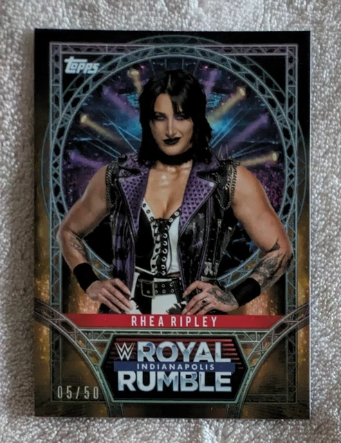 NUMBERED 05/50 RHEA Ripley Wwe Royal Rumble 2025 Indianapolis Topps