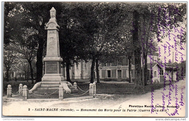 33 SAINT MAGNE - le monument aux morts