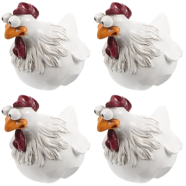4pcs hen sitting figurine funny animal decoration Decorative Backyard Landscape