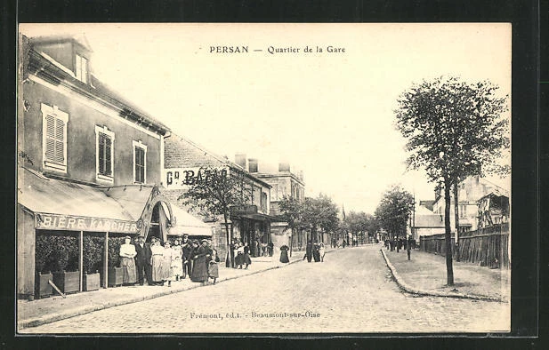 CPA Persan, Quartier de la Gare, La Gareviertel