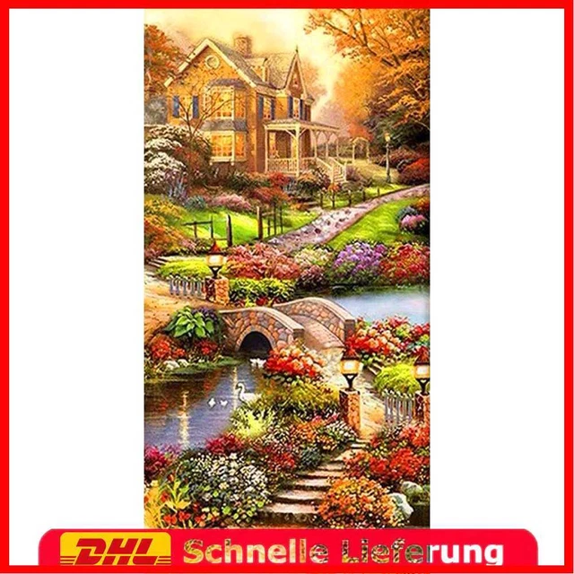 Idyllic 5D DIY Full Round Drill Rhinestones Diamond Painting Cross Stitch Mosaic