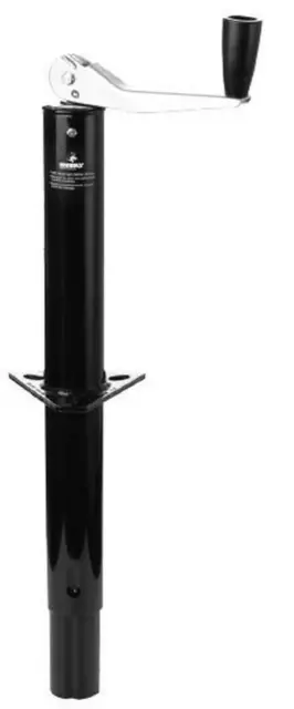 Husky Towing 88128 Man Top Wind Jack 5000 Cap Bolt-On or Weld-On Mnt Painted Bla