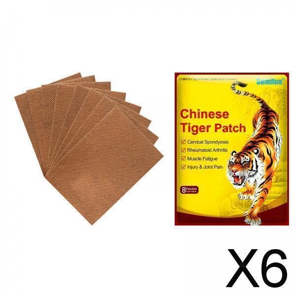 6X TIGER BALM Patches 5" x 6" Herbal Patch Fast-Acting Relief Patches £