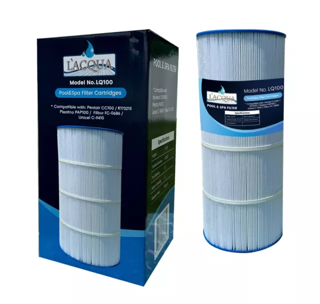 Lacqua Filter Cartridge LQ100 100 SqF Pentair CC100/ R173215, PAP100, C-9410,