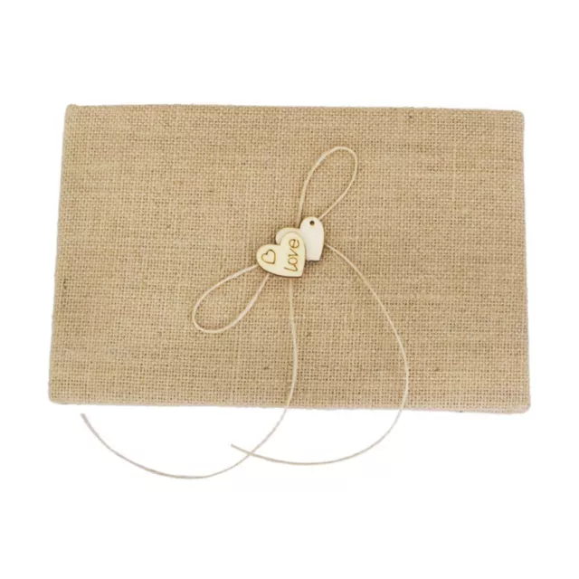 Hessian Wedding Guest Book Banquet Signature Burlap Guestbook Bride