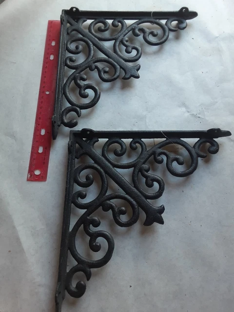 10 Inch Cast Iron Shelf Bracket set up to wall mount heavy duty