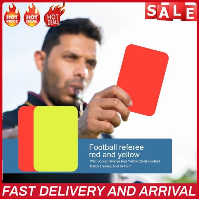 PVC Soccer Referee Red Yellow Cards Football Match Training Referee Tool 8x11cm