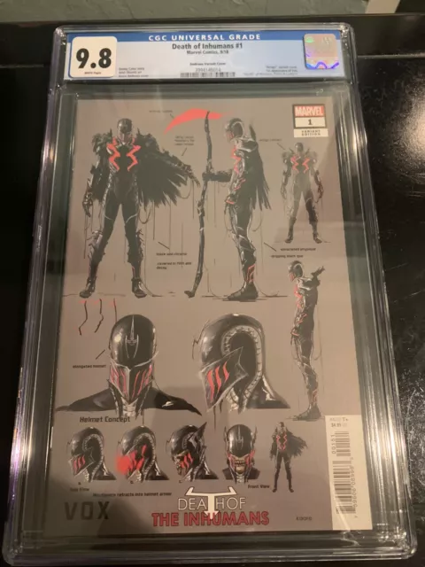 Death Of The Inhumans #1 CGC 9.8 White Pages 1st App Vox 1:10 Andrews Variant