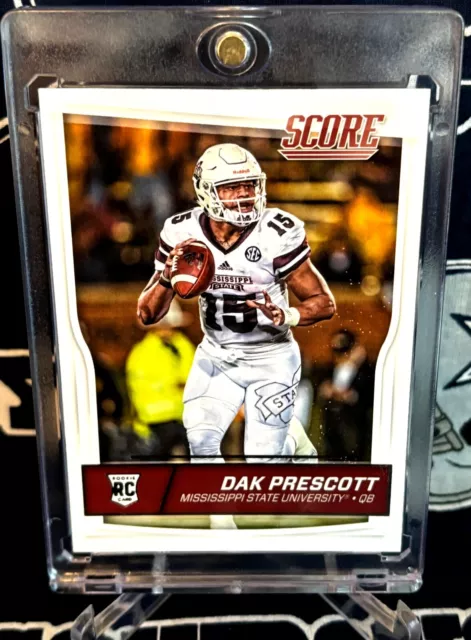 2016 Panini SCORE Dallas Cowboy DAK PRESCOTT Rookie RC #337 Mississippi State