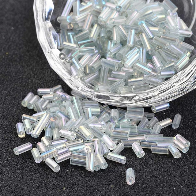 Lot De 500 Perles Rocailles Tube Gris Foncé – 5 Mm – Création Bijoux