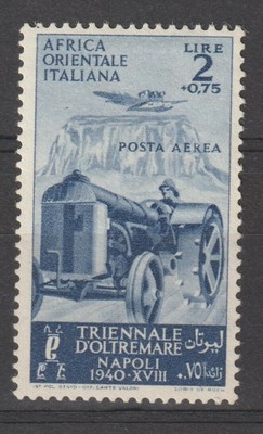 MH 1ª mostra triennale terre d'oltremare 50 cent REGNO 1940 Colonie A.O.I 