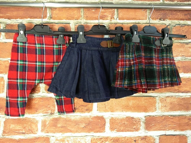 Baby Girl Bundle Age 3-6 Months 100% Next Leggings Skirt Set Tartan Denim 68Cm