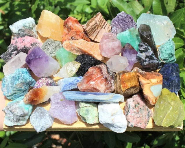 1000 Carat Lot Bulk Mixed Crafters Gems Crystal Natural Rough Raw Mineral Rocks