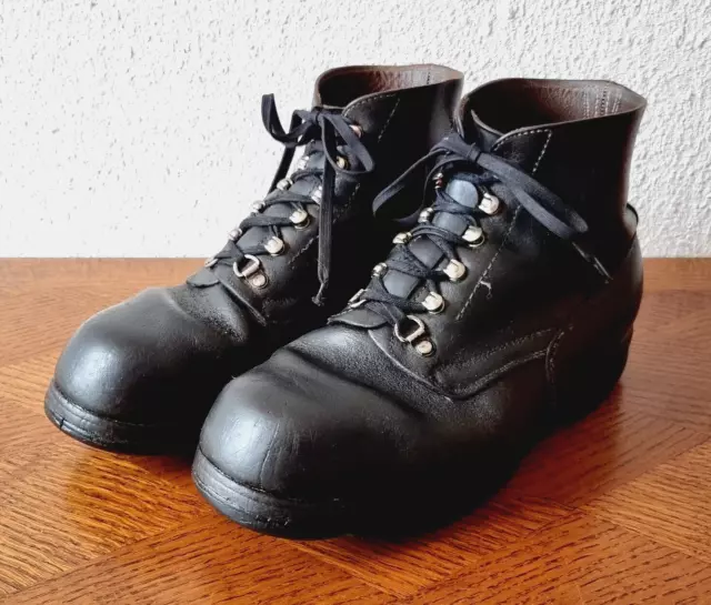 Alte, Schweizer Armee - Leder Militär Marschschuhe - ✚ 494 - ELCO - Gr. 29 - rar