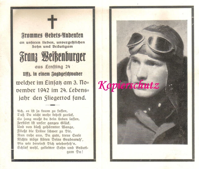 2. WK seltens SB 1942 Fliegertod Jagdflieger Uniform Fliegerbrille TOP !!!