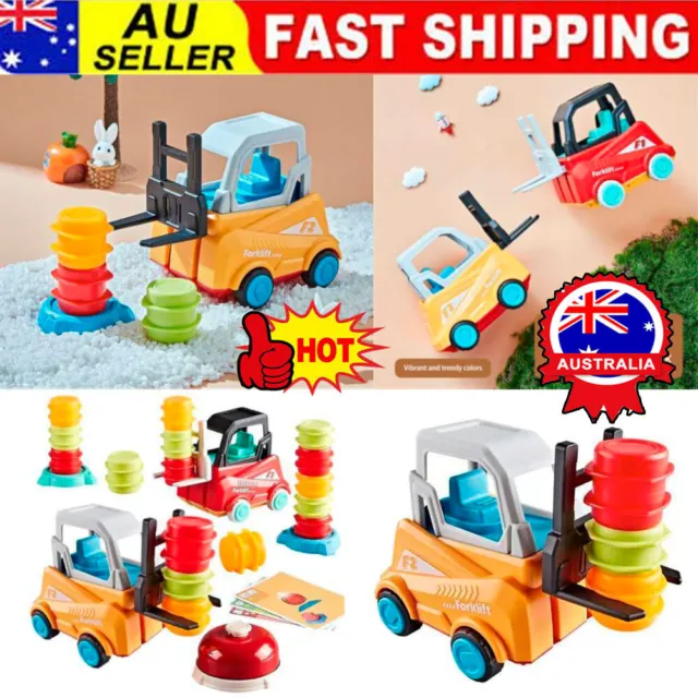 EDUCATIONAL KID FORKLIFT Frenzy Transport Game Toy 2-Player Stack