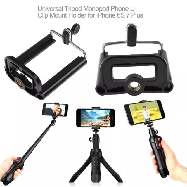 Universal Camera Tripod Stand Clip Bracket Mount Holder Monopod For Mobile Phone