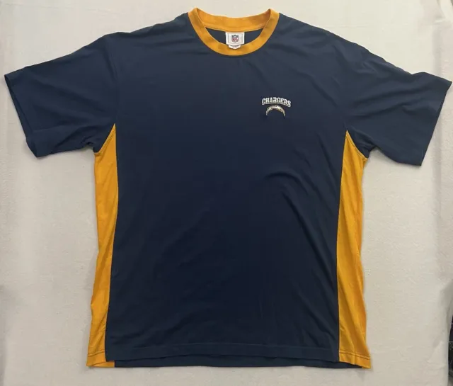 NFL San Diego Chargers T-Shirt Men’s Size 2XL Blue And Yellow Embroidered Logo
